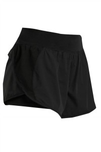 Running shorts women's light proof gym casual black sports pants wear quick dry yoga hot pants in summer  SKSP023 front view